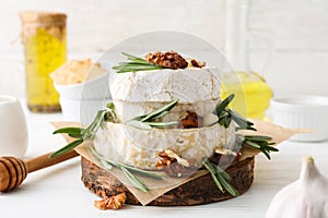 Concept of delicious French food - Camembert cheese