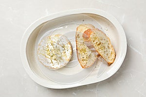 Concept of delicious French food - Camembert cheese