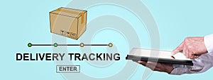 Concept of delivery tracking photo