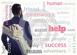 Concept, depicting help.