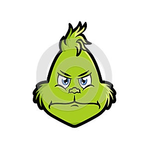 Grinch emoticon emoji Angry Face