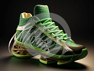 Concept design of sport sneakers shoe for the future.