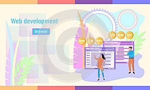 Concept of development design website or app