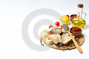 Concept of different world cuisine - Italian food and cuisine