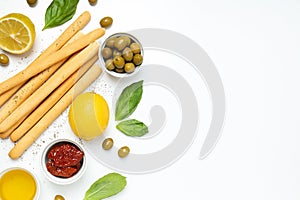 Concept of different world cuisine - Italian food and cuisine