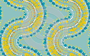 Concept dot seamless pattern on tribal style.