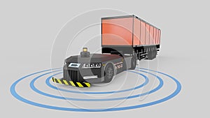 Concept of driverless trucks