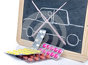 Concept about driving under influence of medicines