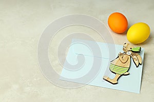 Concept of Easter eggs, space for text