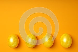 Concept of Easter eggs, space for text