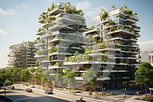 Eco-friendly blocks of flats photo