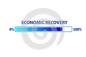Concept of economic recovery in business