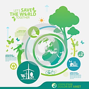 Concept of Environment, Let\'s Save the World Together.