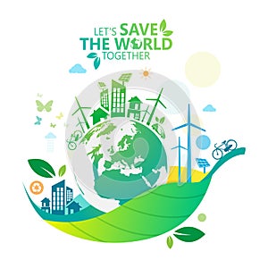 Concept of Environment, Let\'s Save the World Together.