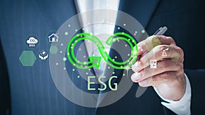 Concept of Environmental, Social and Governance, ESG sustainability