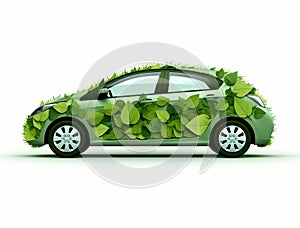 Concept of Environmentally friendly with eco car.