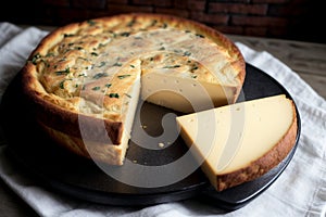 Epicurean Delight Exquisite Gourmet Cheese Bread at Its Finest.AI Generated