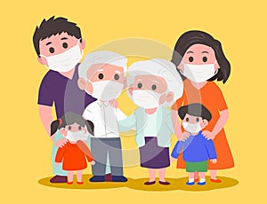 Concept of epidemic prevention.Vector flat illustration