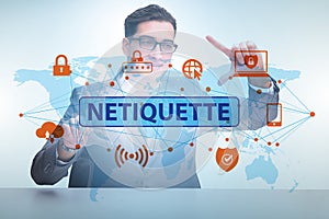 Concept of etiquette and netiquette