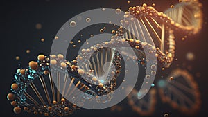 Concept of the evolution of human DNA in the distant future. Generative AI