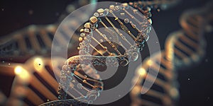 Concept of the evolution of human DNA in the distant future. Generative AI