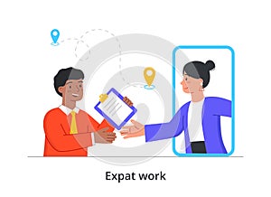 Concept of expat work