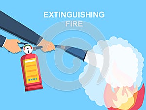 The concept of extinguishing a fire