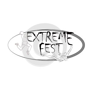 Concept for Extreme Climbing Festival, with the image of rock climbers