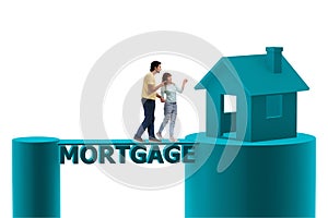 The concept of family taking mortgage loan for house