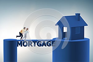 The concept of family taking mortgage loan for house