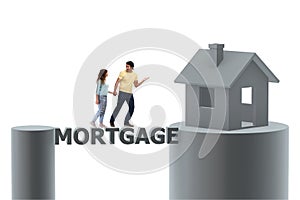 The concept of family taking mortgage loan for house