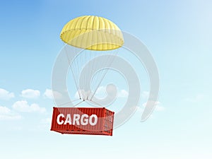 Concept of fast shipment and delivery of cargo.