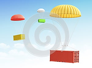 Concept of fast shipment and delivery of cargo.
