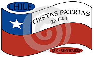 Concept; festive homelands of chile, chilean independence day.chilean patriotism photo