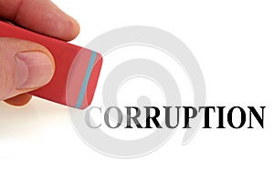 Concept of fight against corruption