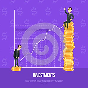 Concept of finance investment with businessman photo