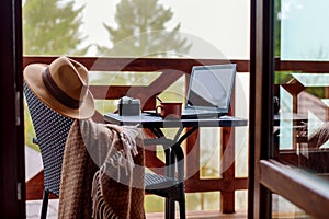 Concept of freelance or remote business, bloger, writer.
