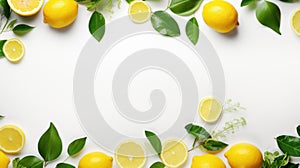 Concept fresh lemons and copyspace