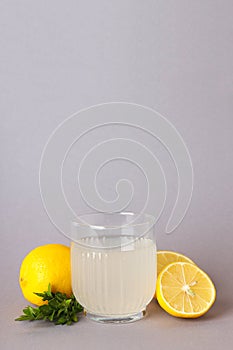 Concept of fresh summer drink - Limoncello cocktail