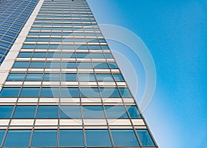 Concept of future modern facade design on architecture, abstract curved architectural pattern background, abstract