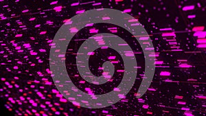 Concept of the futuristic information and technological computer. Animation. Abstract big data digital code running