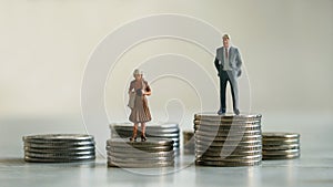 The concept of the gender pay gap.