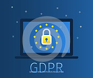 Concept of General Data Protection Regulation in European Union. EU GDPR.