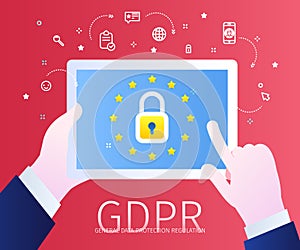 Concept of General Data Protection Regulation in European Union. EU GDPR.