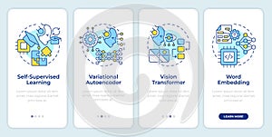 Concept of generative AI onboarding mobile app screen