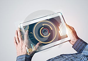 Concept of global connection and interaction interface on notebook display