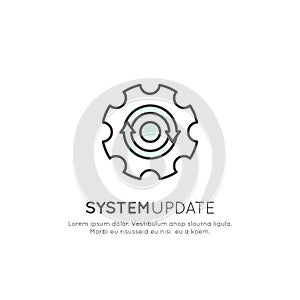 Concept of Global Connection, Network, Worldwide Web, Cloud Hosting, Wireless Connection, Update, New Operation System, Sync