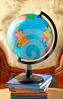 Concept of Globe Searching for Vacation Place