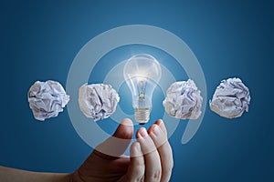 Concept of the great business idea.