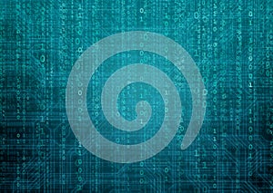Abstract digital background with binary code. Hackers, darknet, virtual reality and science fiction.